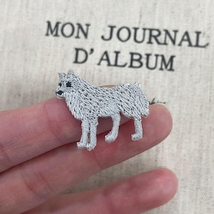 Liten varglapp, varg stryklapp, varg broderilapp