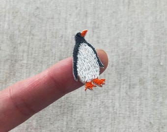 Tiny Penguin Patch ,Penguin Iron-On Patch, Penguin Embroidery Patch