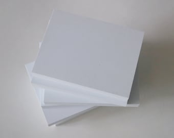 Blank Sticky Notes, Memo Pad Stickers,100 Sheets, Simple White Paper Sticky Notes, Reminder Notes