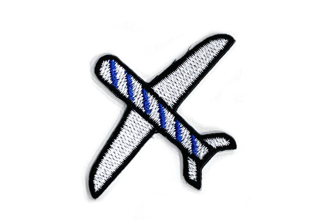 Airplane Patch, Travel Iron-on Patch, Airplane Iron-on Badge, Airplane ...