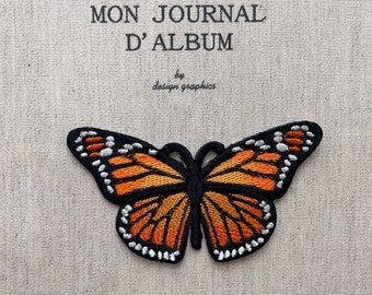 Parche de mariposa naranja, termoadhesivo, aplique de mariposa, regalo para amantes de las mariposas