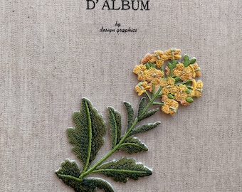 Mahonia Aquifolium Patch, Flower Patch, Flower  Iron-on Patch, Flower Iron-On Badge, Flower  Embroidered