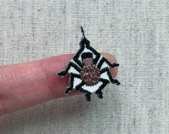 Tiny Spider Patch, Spider Iron on, Halloween Embroidered Patch