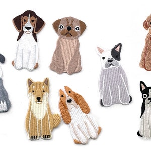 Hund Aufnäher, Hund Bügelbild, Hund Stickapplikation