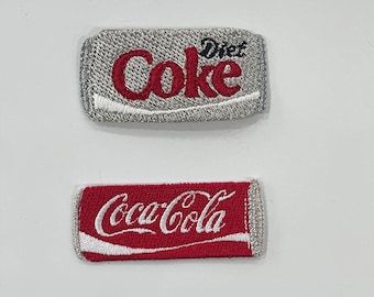 Vintage Enjoy Coca Cola Applique Patch Blanc sur rouge 4 3/4