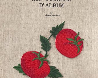 Parche de tomates rojos, parche termoadhesivo de tomate, tomate bordado