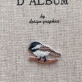 Tiny Chickadee Patch, Little bird patch, small bird  iron on, bird applique, gift for bird lovers product logo