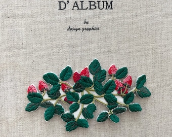 Strawberry Vine Patch, Strawberry  Patch, Strawberry  Iron-on Patch, Strawberry  Embroidered