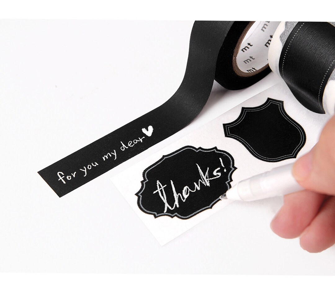 Black Masking Tapes, Matte Tape, Matted Masking Tape, Scrapbooking