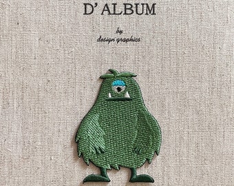 Monster Patch, Monster Iron-On Patch, Funny Monster Embroidery Patch