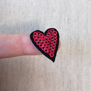 Sequin Red Heart Patch, Heart Iron on
