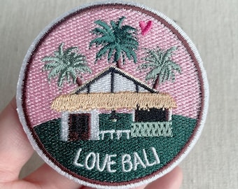 LOVE BALI Patch, BALI  Iron-On Patch, Island Patch