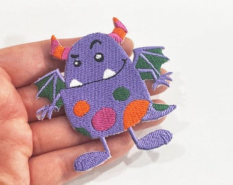 Monster Patch, Monster Iron-On Patch, Monster Embroidery Patch