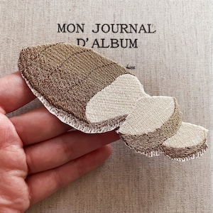 Baguette Patch, Baguette Iron-On Patch, French Bread Iron-On Badge