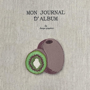 Kiwi Patch,  Fruit Patch, Garden Iron-on Patch, Food Iron-On Badge, Kiwi Embroidered