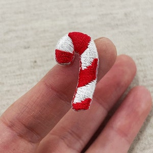 Tiny Christmas candy cane / Christmas Decoration Iron on