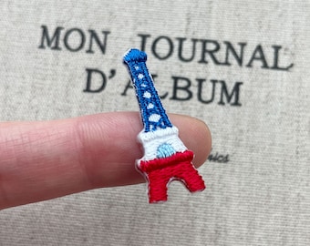 Patch kleine Eiffeltoren, geborduurde patch Eiffeltoren, opstrijkbare Eiffeltoren