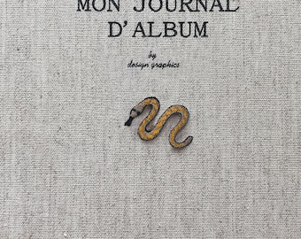 Tiny Snake Patch, Snake Iron-On Patch, Snake Embroidery Patch