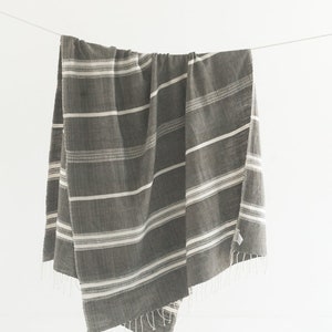 Soft Ethiopian handwoven cotton throw, Habesha cotton artisan made, handloom throw blanket