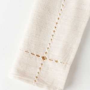 Authentic Ethiopian pulled cotton dinner napkin, hand woven artisan made napkins, decorative table napkins Cream