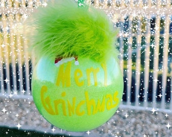 Merry Grinchmas Ornament, Christmas, tree ornament, The Grinch, gift