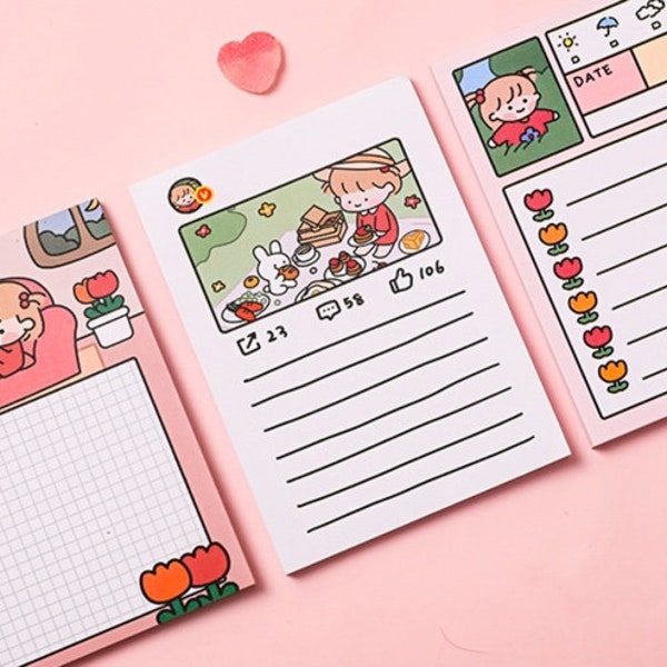 Flower Girl Memo Pads | Stationary | Cute | scrapbooking | journaling