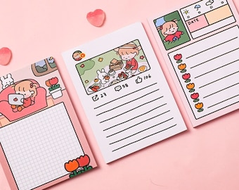 Flower Girl Memo Pads | Stationary | Cute | scrapbooking | journaling