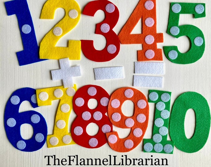 5 In. Dotted Felt Numbers 0-19 Early Math Felt Board/flannel Board ...