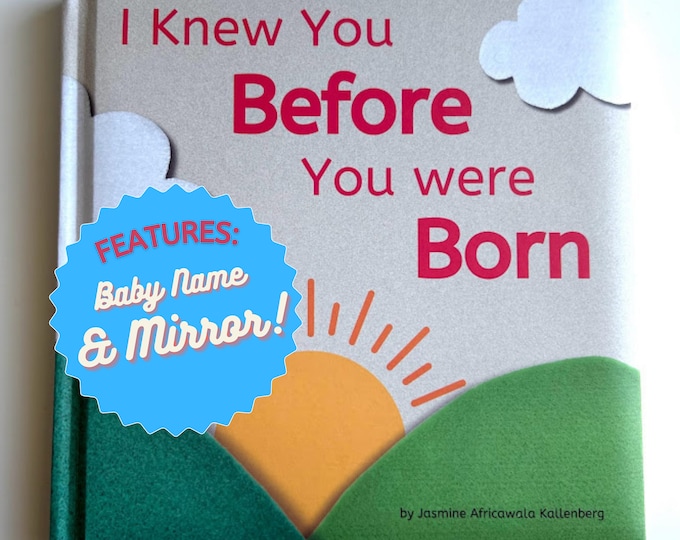 New Mom Gift/Personalized Baby Board Book/I Knew You Before You Were Born/Newborn Name Book/Baby Shower Gift/Rainbow Baby Gift