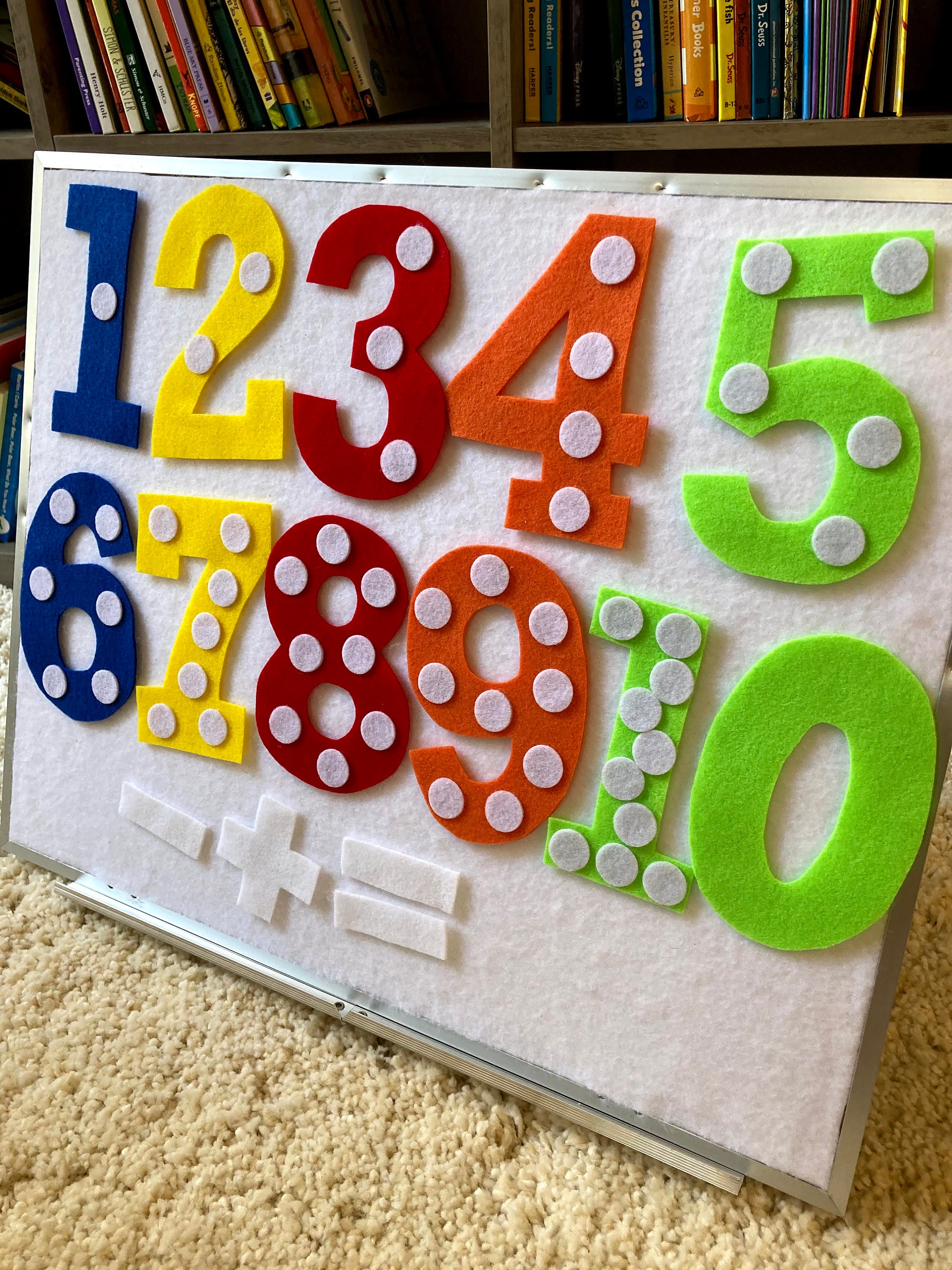 5 In. Dotted Felt Numbers 019 Early Math Felt Board/flannel Board