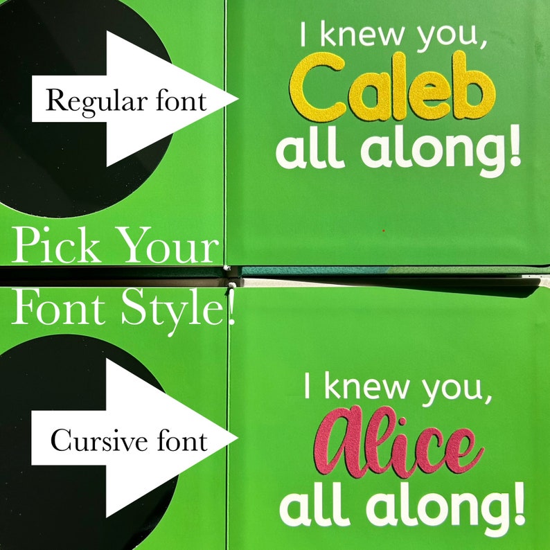 Font style and color options of Personalized board book  I Knew You Before You Were Born book on Etsy