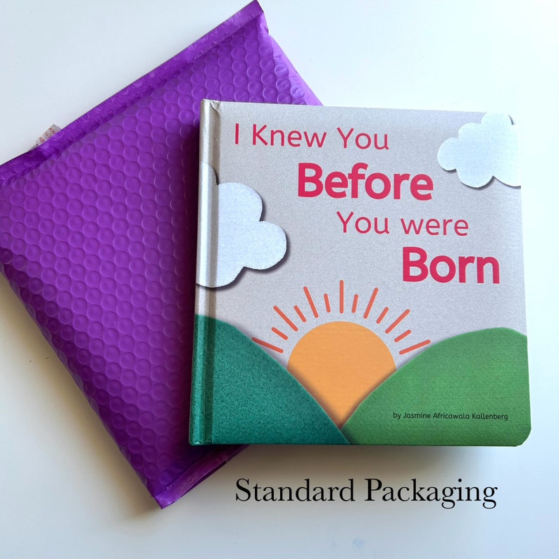 Bubble polymailer  option of Personalized board book  I Knew You Before You Were Born book on Etsy