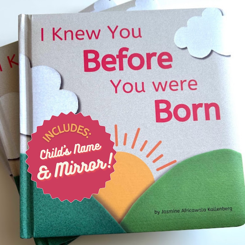 Personalized board book cover I Knew You Before You Were Born book on Etsy