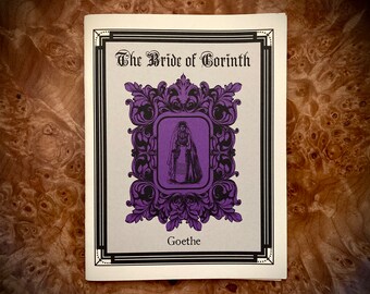 Goethe - The Bride of Corinth - Renfields Books Small Book Mini Book Gothic Horror Ghosts