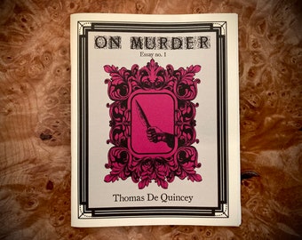 De Quincey - On Murder (As One of the Fine Arts), Vol. 1 - Renfields Books Small Book Mini Book Gothic Horror