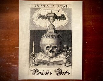 Renfields Books Antiquarian Poster 8” x 10” Memento Mori