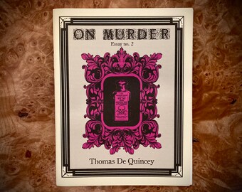 De Quincey - On Murder (As One of the Fine Arts), Vol. 2 - Renfields Books Small Book Mini Book Gothic Horror