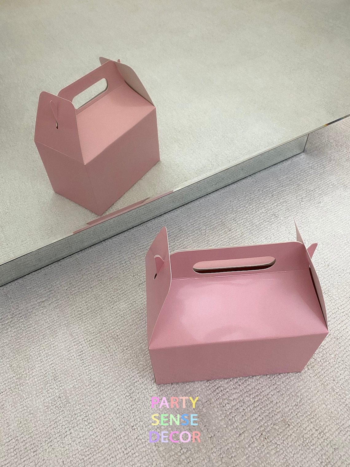 Pink Gift Boxes Baby Pink Favor Boxes Light Pink Treat Etsy