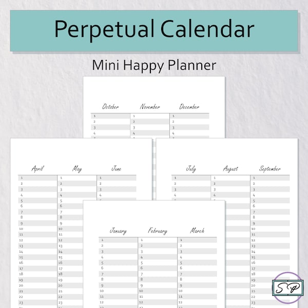Perpetual Calendar - Etsy