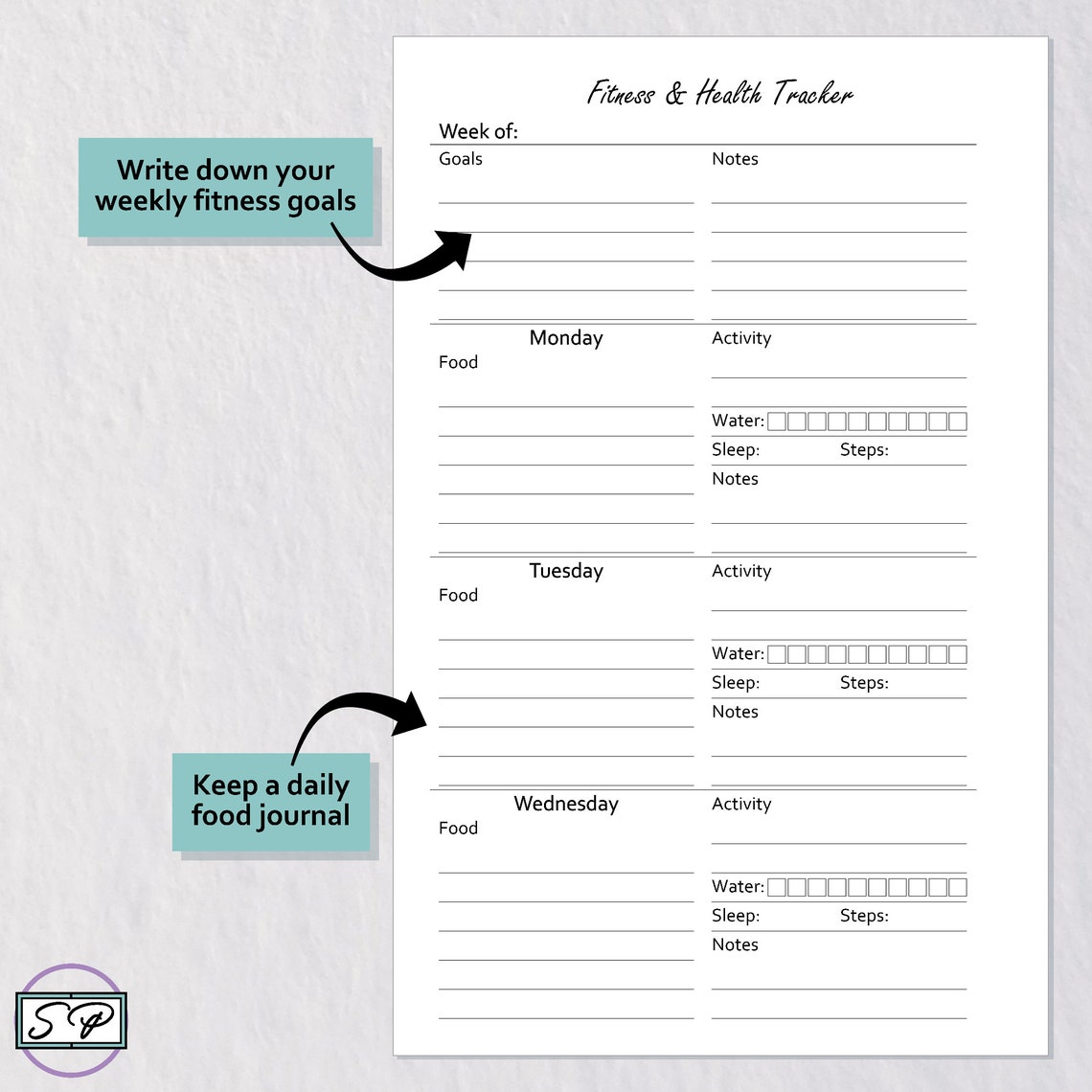 Fitness Tracker Planner Mini Happy Planner Insert Printable Etsy Fitness Tracker Planner Mini Happy Planner Insert Printable Etsy