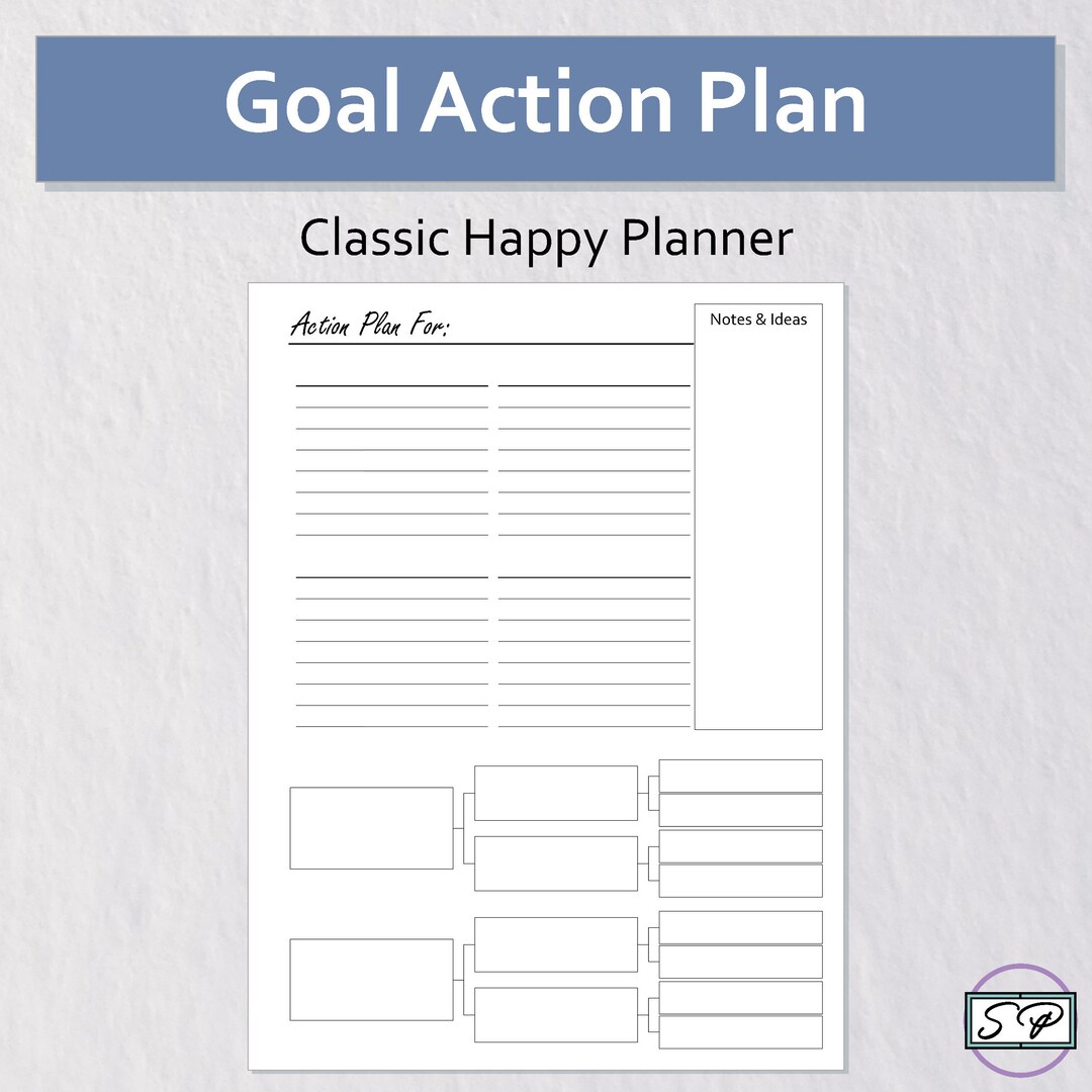 Goal Planner Printable | Happy Planner Inserts Printable | Productivity ...