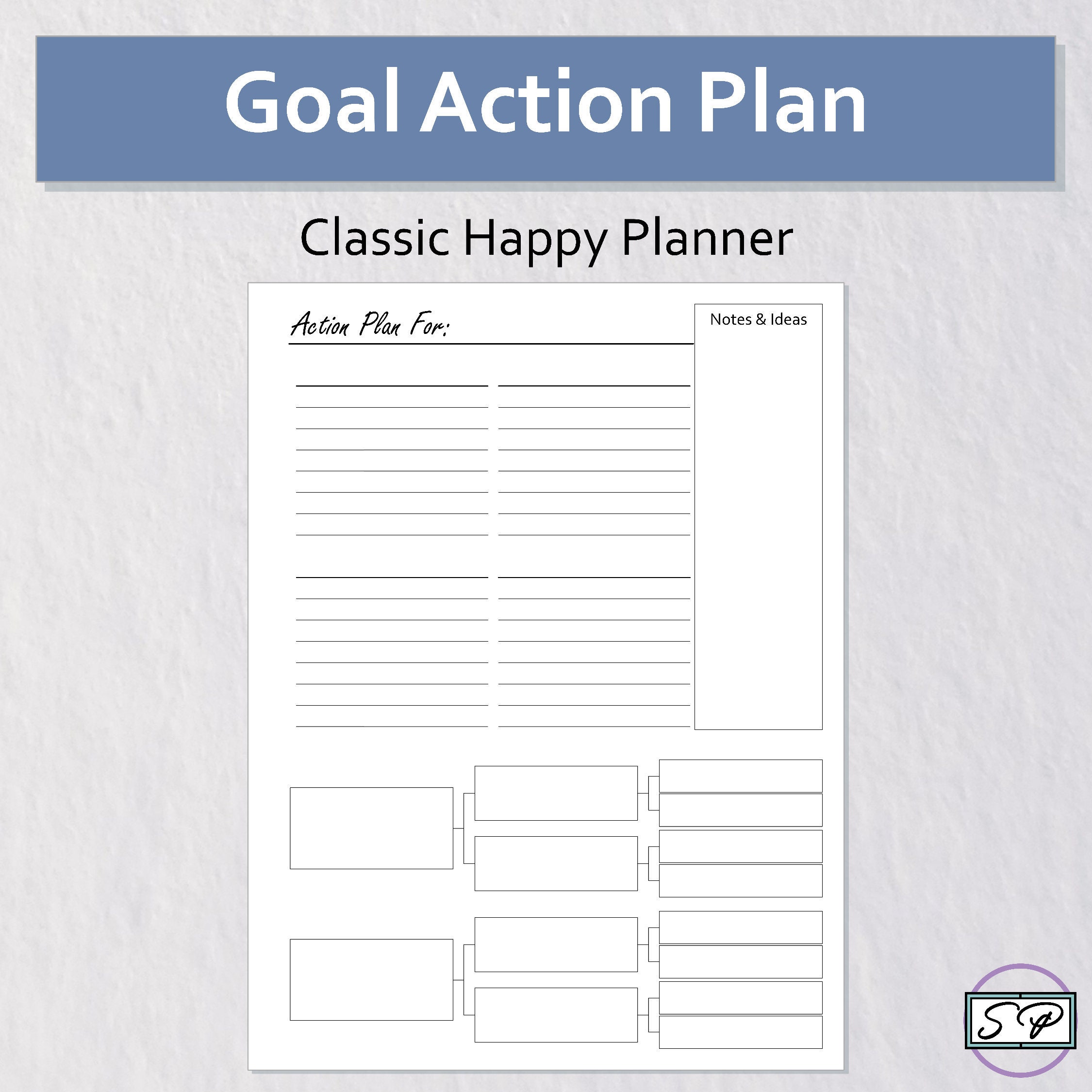 Goal Planner Printable | Happy Planner Inserts Printable | Productivity ...