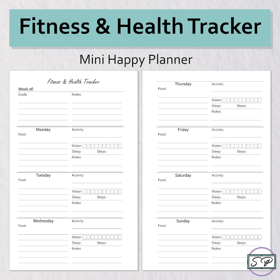 Fitness Tracker Planner Mini Happy Planner Insert Printable Etsy Fitness Tracker Planner Mini Happy Planner Insert Printable Etsy