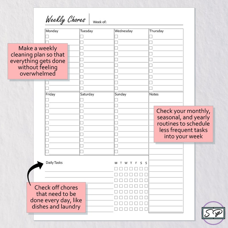 Cleaning & Home Management Printable Planner for Classic Happy Planner ...
