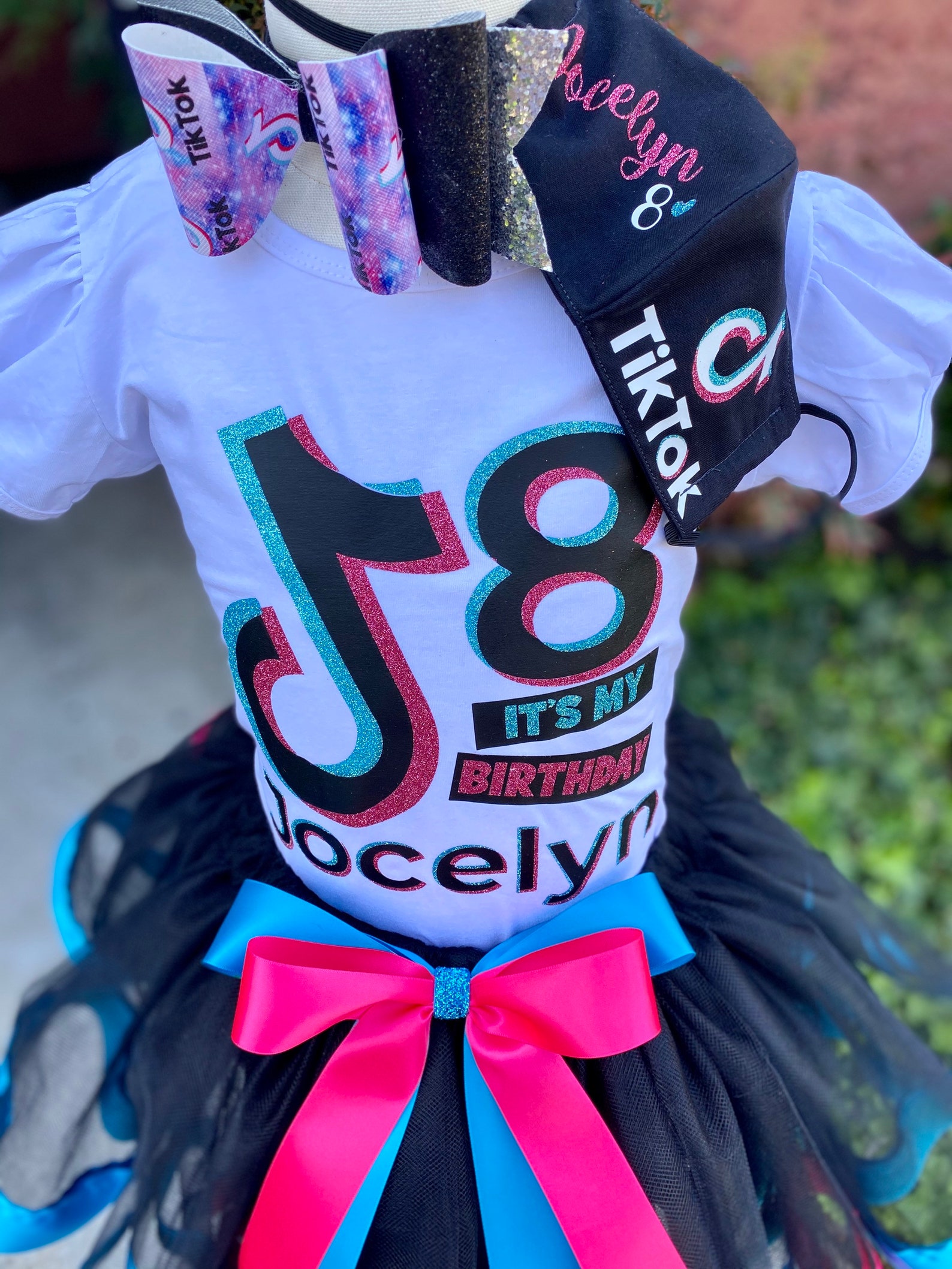 CUSTOM TIK TOK inspired tutu set/outfitTik tok birthday Etsy