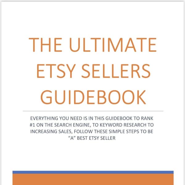 Ultimate Etsy Sellers Guidebook, How To Guide, Etsy Business Planner, Etsy Sellers Guide, Etsy Planner Gift, Reseller Guide