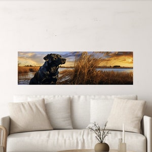 Duck Hunters Paradise, Outdoorsman Gift, Black Lab Wall Art, Duck Hunting Canvas, Hunting Lodge Wall Art, Above Bed Art, Duck Hunting Gift