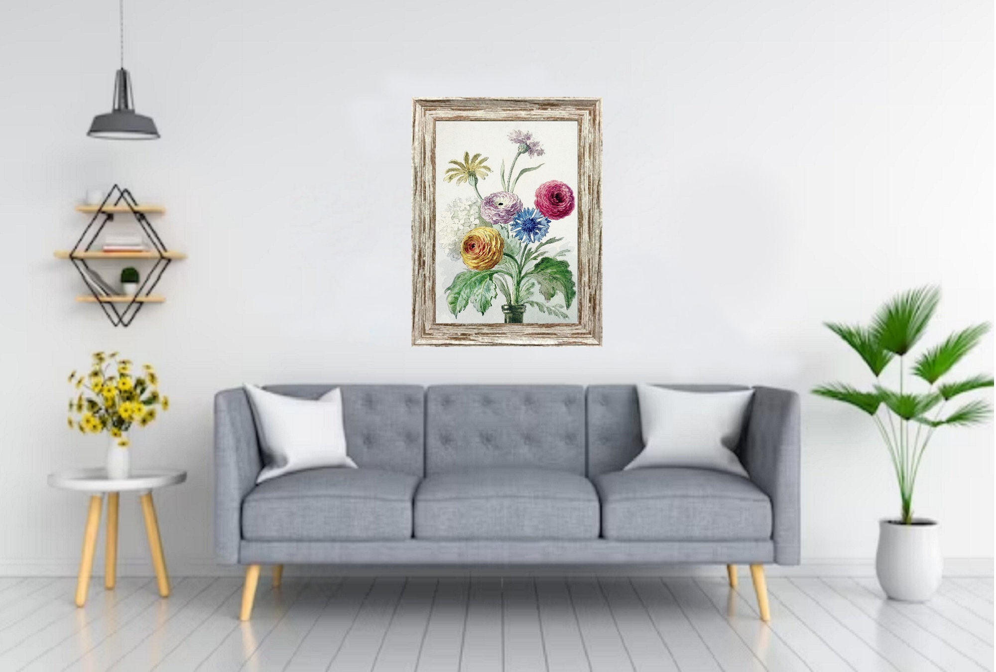 Floral Printable Wall Art Vintage Floral Wall Art Antique Art Print