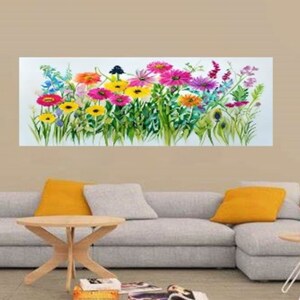 Beautiful Wildflowers, Wild Flower Art, Watercolor Floral Framed Canvas Print, Wall Art, Rustic Farmhouse Decor, Classic Art, Mother&#39;s Day