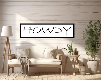 HOWDY Print Howdy Sign Western Decor Howdy Wall Art Howdy Typography ...